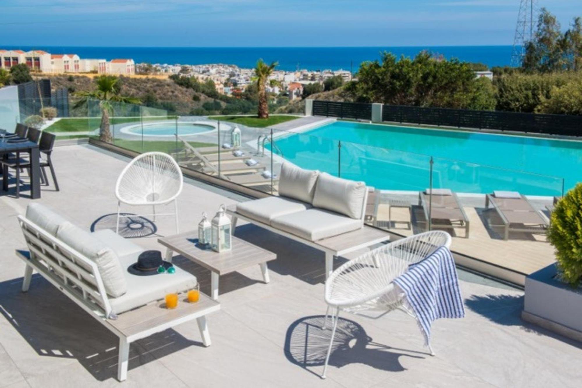 Orama Luxury Villa 4 Bedrooms With Private Pool Hersonissos  Zewnętrze zdjęcie