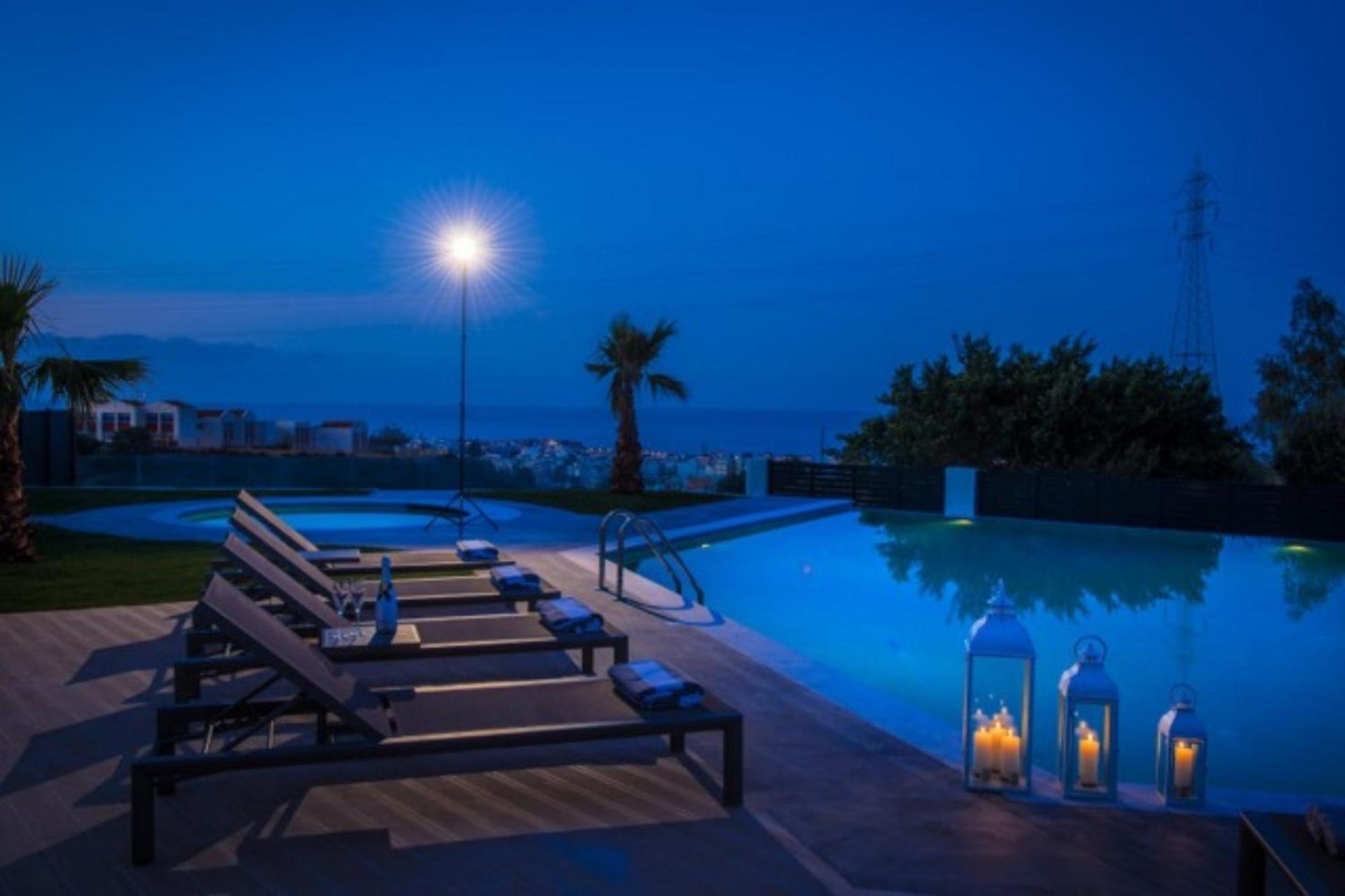Orama Luxury Villa 4 Bedrooms With Private Pool Hersonissos  Zewnętrze zdjęcie