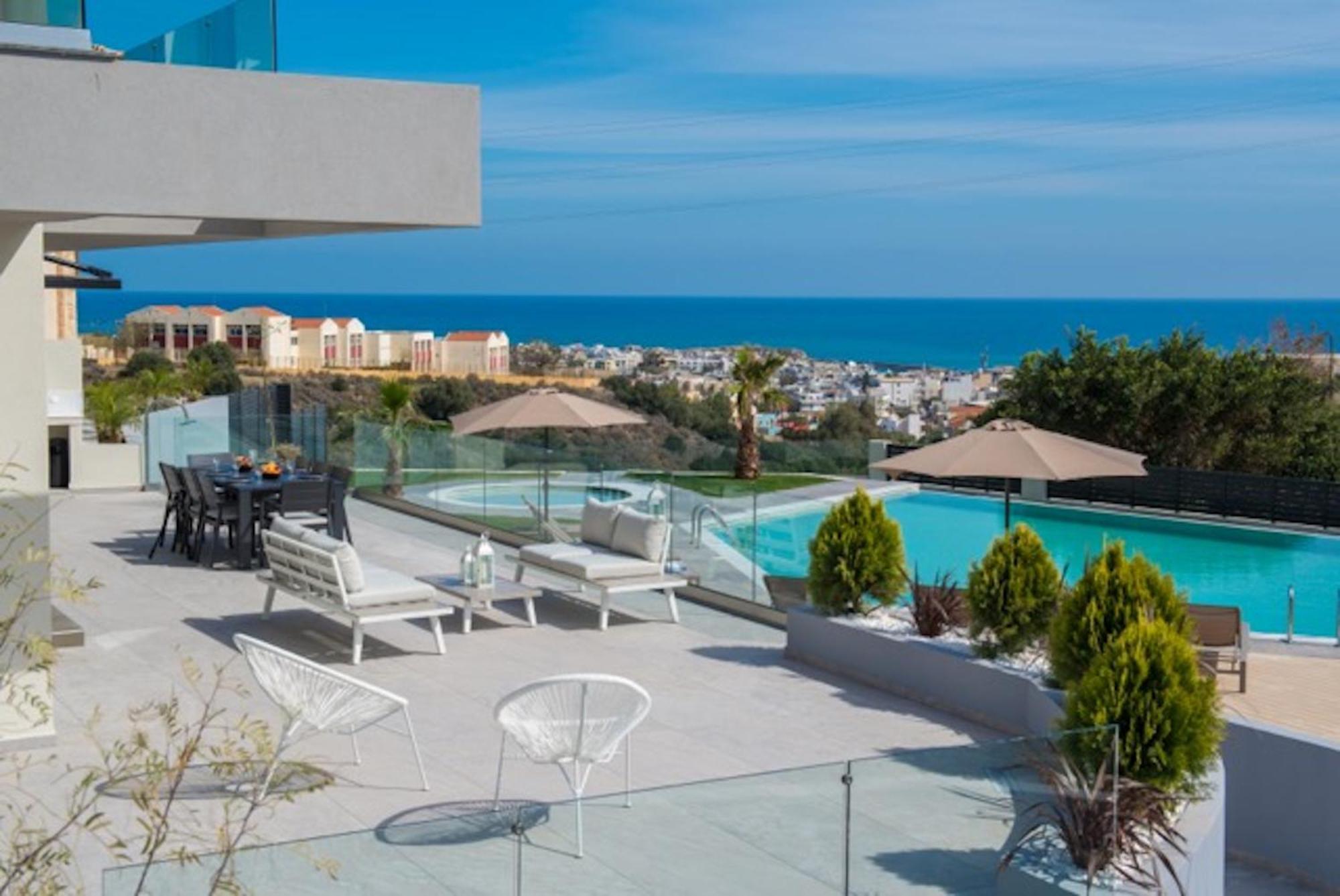 Orama Luxury Villa 4 Bedrooms With Private Pool Hersonissos  Zewnętrze zdjęcie