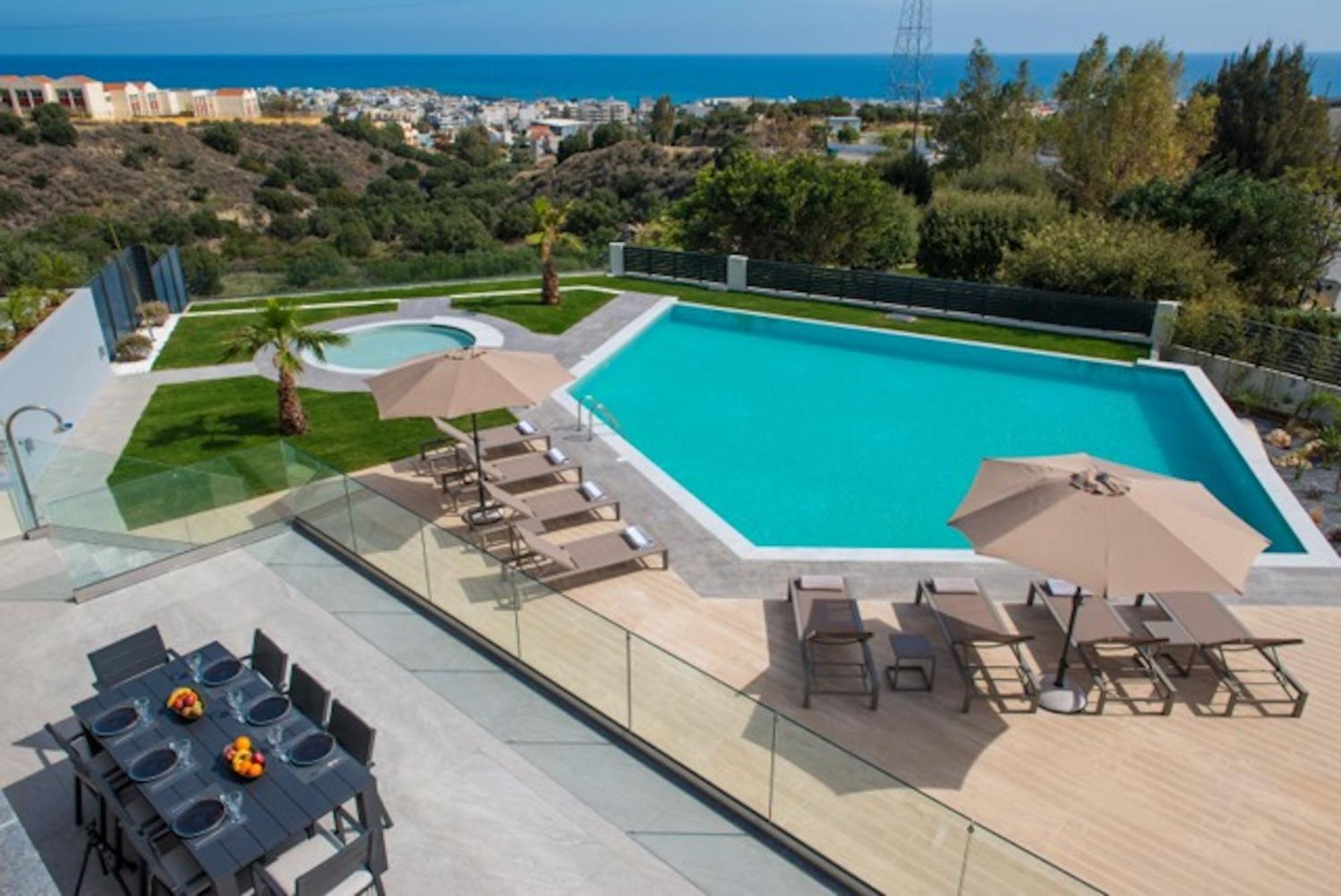 Orama Luxury Villa 4 Bedrooms With Private Pool Hersonissos  Zewnętrze zdjęcie